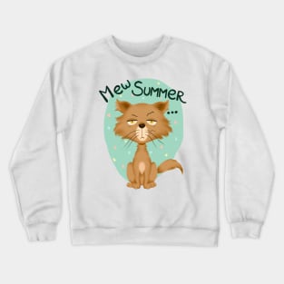 Summer Cat Style Crewneck Sweatshirt